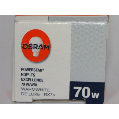 Osram Powerstar HQI-TS Excellence 70w RX7s Metal Halide Lamp Warm White DL 3000k 