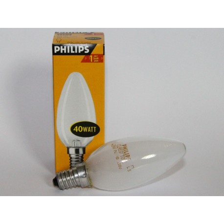 Bulb flame E14 40W frosted