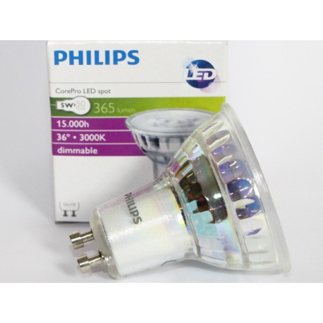 Bombilla LED GU10 5W 36º 390 lumens - Corepro LEDspot Philips