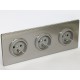 Outlet triple-brushed steel