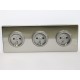 Outlet triple-brushed steel