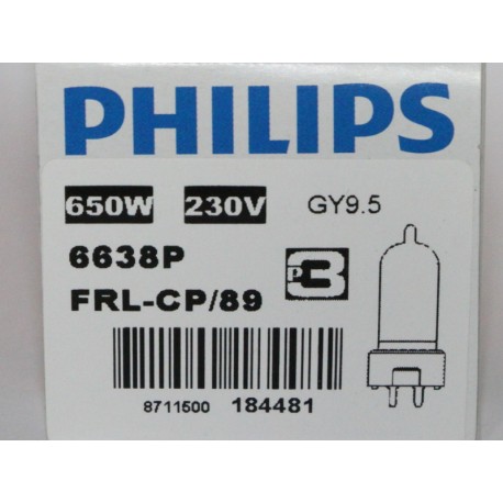 bombilla Philips 6638P 650W 230V GY9.5 FRL Broadway