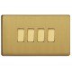 Switch key quad in brushed brass