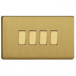 Switch key quad in brushed brass