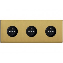 Outlet triple-brushed steel