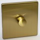 Switch dimmer rotary in brushed brass