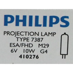 Philips 7387 10W 6V G4 ESA/FHD Focusline Microprojection