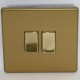 Switch key double in brushed brass