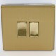 Switch key double in brushed brass