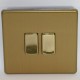 Switch key double in brushed brass