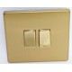 Switch key double in brushed brass