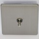 Toggle switch single brushed steel