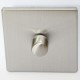 Switch dimmer rotary brushed steel