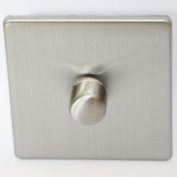 Interrupteur variateur rotatif en acier brossé