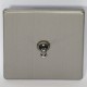 Toggle switch single brushed steel