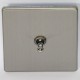 Toggle switch single brushed steel