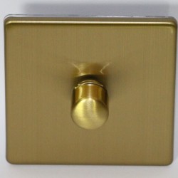 Interrupteur variateur rotatif en laiton brossé