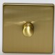 Switch dimmer rotary in brushed brass