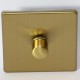 Switch dimmer rotary in brushed brass
