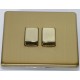 Switch key double in brushed brass