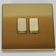 Switch key double in brushed brass