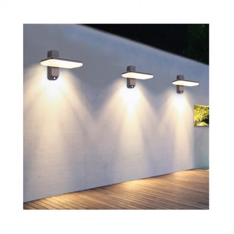 Ledvion Applique murale extérieure LED - Blanc – Luminosité réglable – Deux  faces – 3000K – 7W - IP54