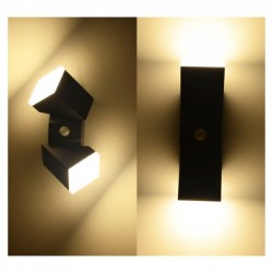 Lámpara de pared LED GU10 x 2, Gris Carbón