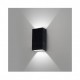 Applique murale LED 2 X 5W gris 4000 Kelvin IP54 690 lumen