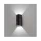 Applique murale LED 2 X 5W cylindrique gris 4000 Kelvin IP54 690 lumen