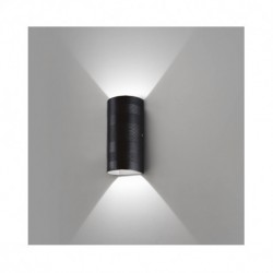 Applique Murale LED 2x5W Cylindrique 4000°K Gris IP54