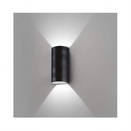 Applique murale LED 2 X 5W cylindrique gris 4000 Kelvin IP54 690 lumen