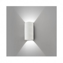 Applique murale LED 2 X 5W cylindrique blanc 4000 Kelvin IP54 690 lumen