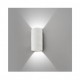 Applique murale LED 2 X 5W cylindrique blanc 3000 Kelvin IP54 690 lumen.