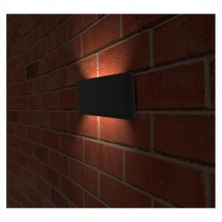 Lâmpada de parede Retangular exterior LED 10W 4000°K Cinzento Antracite IP54