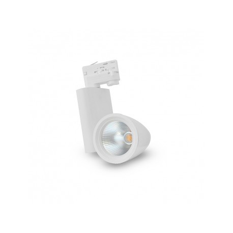 Spot LED sur Rail Blanc 35W 4000°K 3200 LM + Adaptateur rail 3 allumages