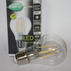 Ampoule filament LED E27 4W 4000 Kelvin lumière blanche 440 lumen