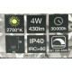 ΟΔΉΓΗΣΕ το σφαιρικό E27 4W 2700 Kelvin DIMMABLE θερμό φως 430 μονάδα λούμεν