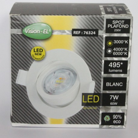 Spot ajustável LED 7W 6000K 3000K 4000K