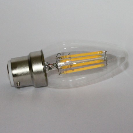 Ampoule filament LED B22 Flamme 4W 2700 Kelvin 30W