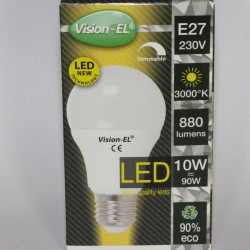 LED-lampa klassiska E27 10W 4000 Kelvin vitt ljus 880 lumen