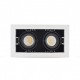 Spot cardan LED blanc orientable 2 X 10 Watt 3000 Kelvin 2 X 940 lumen blanc chaud