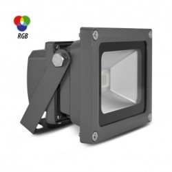 Projecteur couleur LED RGB 10W extérieur + télécommande