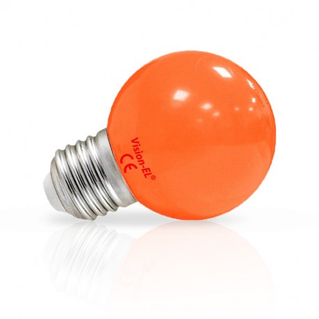 Ampoule LED sphérique E27 G45 1W orange
