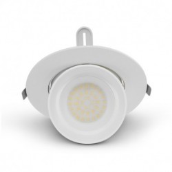 Lampe LED Ronde, Inclinable et Orientable, 38W, Blanc (Diamètre de Perçage de 16 cm)