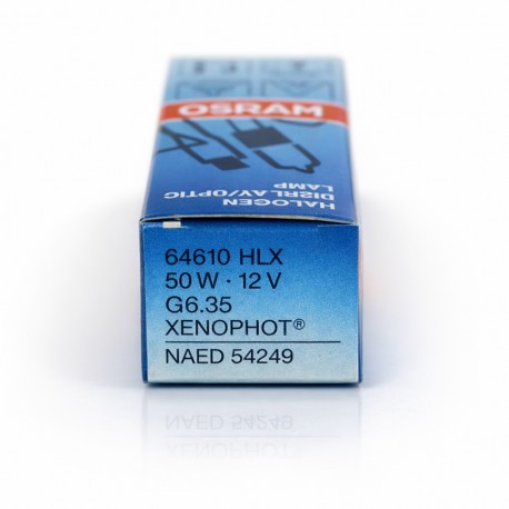 Lampadina OSRAM 64610 HLX 50W 12V G6.35 XENOPHOT IAED 54249