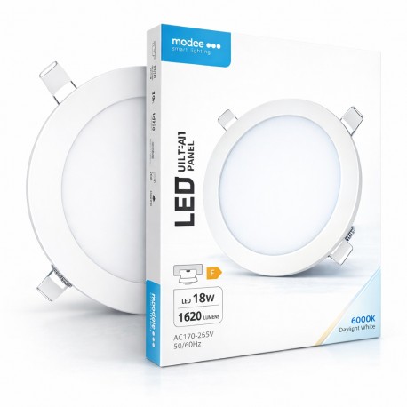Round Recessed LED Panel 18W Ø220 mm – 1620 lm – 6000K Cool White – Premium Quality – MODEE A2