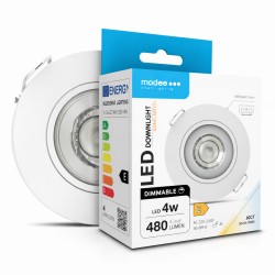 Round recessed adjustable LED spotlight 4W 3 color temperatures (3CCT) IP44 480 lm White