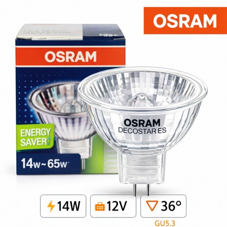 Light bulb OSRAM DECOSTAR ES 12V 48855 WFL 14W 12V 36°