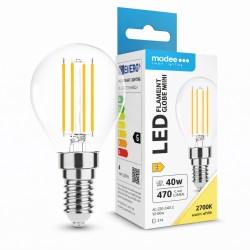 Ampoule LED Filament Modee G45 E14 4W Blanc Chaud 2700K 470 lm 360° Mini Globe Équivalent 40W