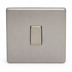 Interrupteur à touche simple en acier brossé